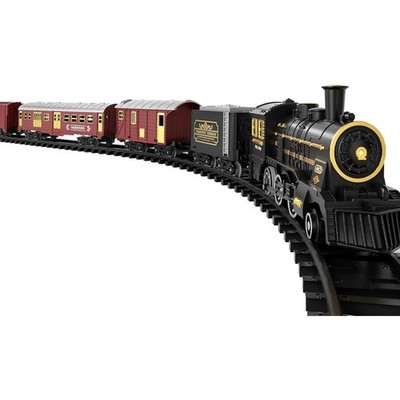 Classic Toy Train Set with Steam Engine, Lights, and Educational Play Features
