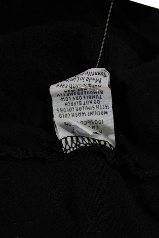 Camiseta deportiva negra de algodón con cuello redondo de animales con gráfico de Lauren Moshi para mujer talla L Foto 4 de 4