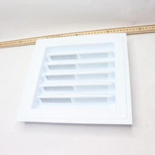 Master Flow 8 in. x 8 in. Plastic Wall Louver Static Vent in White