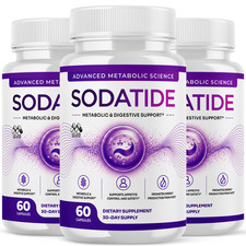  3 Pack Sodatide Probiotic Supplement Gut Health Max Support 180 Capsules