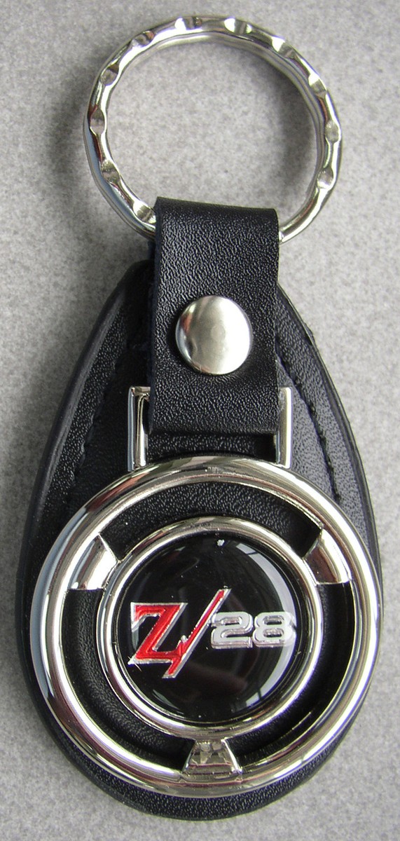 ■LOW CLASSIC■ Lc ID KEYRING LC257AC04SV Z28 CAMARO Vintage Chevy Mini Steering Wheel Leather Keyring