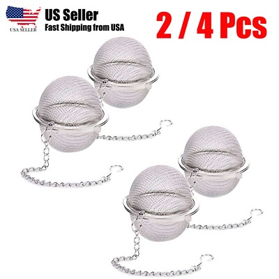 Tea Ball Strainer - Stainless Steel, Tea Balls, 2.1 Inch Tea Infusers US 1/2/4