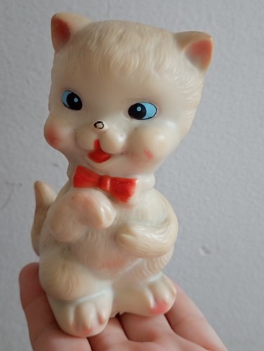 CAT Ledraplastic Vintage Italy italian Rubber RARE Toy Doll chatte gatta Katze - Picture 2 of 13