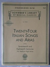 24 chansons italiennes et Arias- partitions et CD