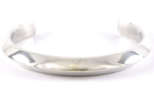 Sterling Silver 925 Knife Edge Cuff Bracelet - Picture 2 of 11