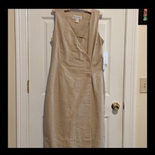 NEW Bestys Things Women's  Beige Linen Maxi  Dress Size 13/14