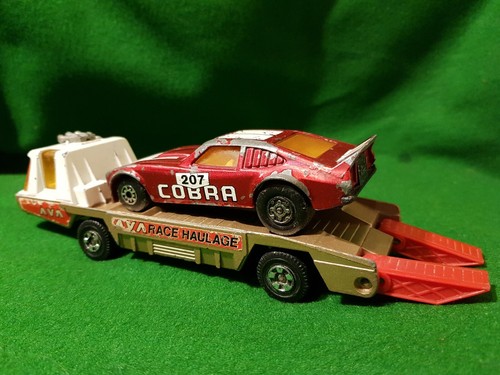Matchbox Super Kings K-13-2 K-60 RARE AVA FORD Mustang race car transporter 207 - Picture 3 of 10