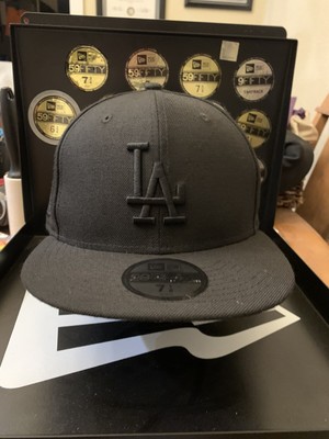 black dodgers snapback