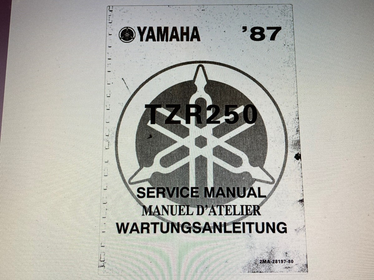 Yamaha 1987 tzr250 service manual Digital | eBay