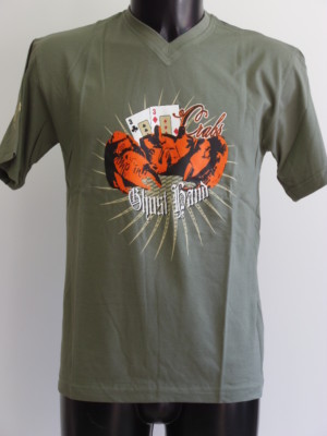 THEME POKER T-SHIRT ''LIMP'IN'' MODELL CRABS HERREN V-AUSSCHNITT / GRÖSSE M