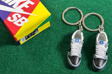  2 Mini SB Dunk Low  Shoe Key Chain  Mini Sneaker Collectible  No Box