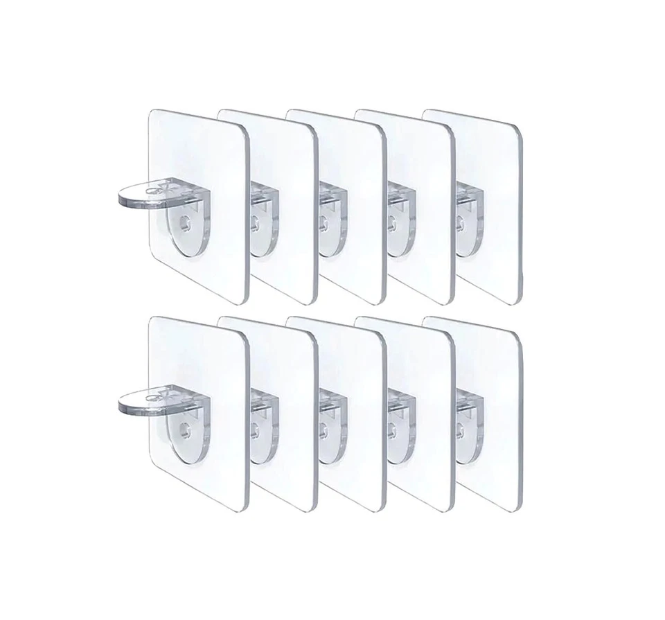 Self-Adhesive Shelf Support Clips, 6 cm, Heavy Duty 15-20 kg Load Capacity 10pc - Image 2 of 4
