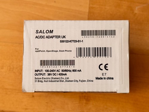 Openstage / Optipoint AC/DC Adapter (S30122-K7723-S1-1) Siemens and Unify phone - Picture 2 of 2