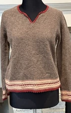 J Jill Angora Wool Sweater Womens Small Petite Long Sleeve Pullover