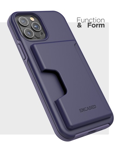 iPhone 12 Pro Max Wallet Case Cover w/ Card Holder Slot (3 Credit Cards) Purple - Picture 7 of 7