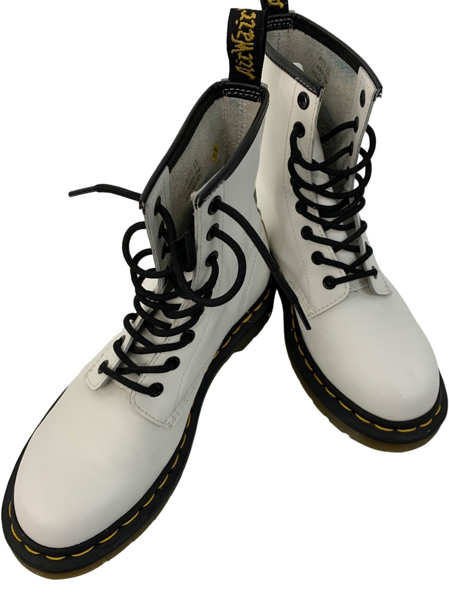 Dr. Martens 1460 White Leather 8-Eye Lace Up Boots Size 8 US  display picture 3