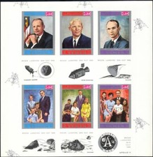 Yemen 1969 Space/Apollo 11/Armstrong/Aldrin/Collins/Astronauts  Imperf sht b1626