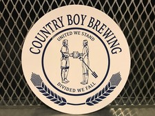 Country Boy Brewing Kentucky 5 Round  United We Stand Beer Sticker Sign