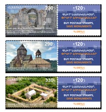 Armenia MNH** 2021 Historical Cultural Monuments Artsakh Amaras Mi 1218-1220