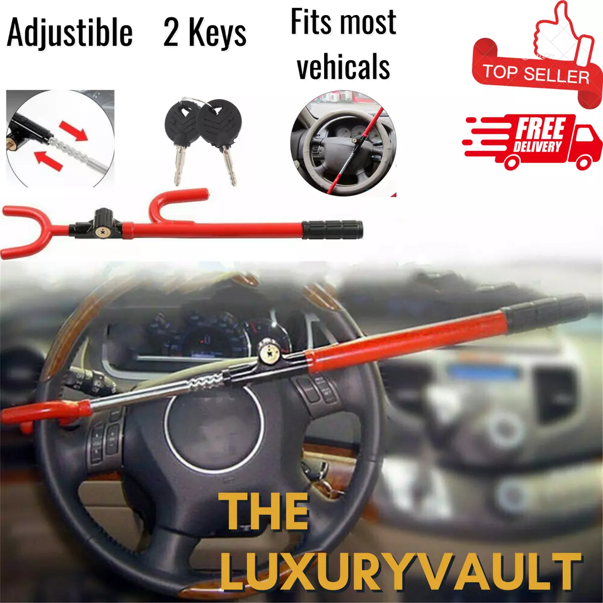 Truck steering wheel on sale lock