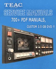 Teac Service & Owners Manuals, Custom Collection Audio Repair HiFi, Computer DVD