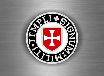 2 Adesivi Bandiera Crociata Cavalieri Templari Per Auto, Biker, Airsoft - 3
