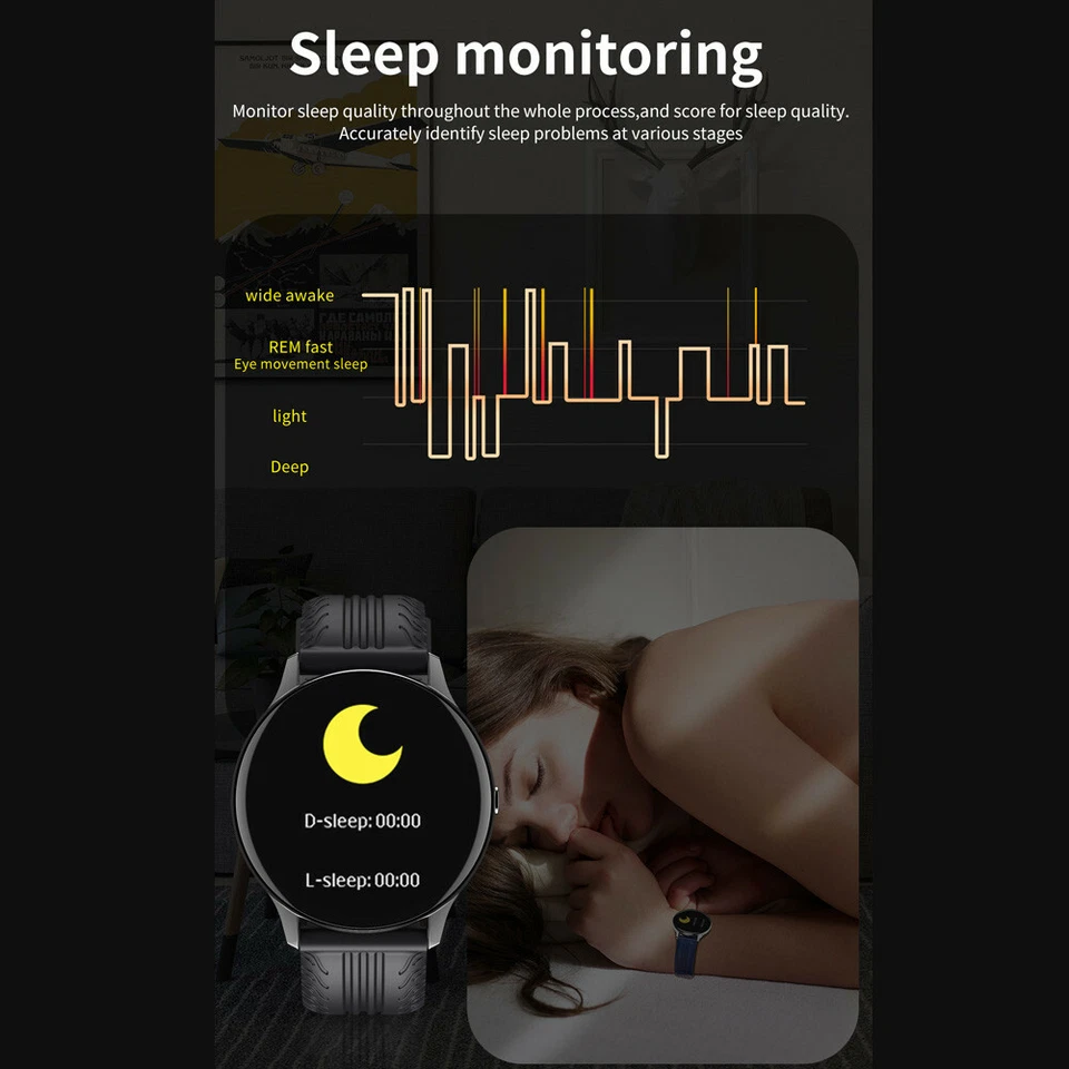 Bluetooth Smartwatch Women Men Smart Watch Activity Fitness Tracker Pedometer - Image 3 of 4