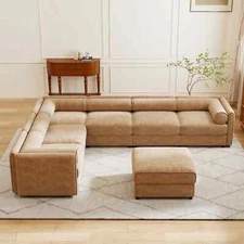 Modular Sectional Sofa Chenille Couch with Storage w/O Ottoman for Living Room