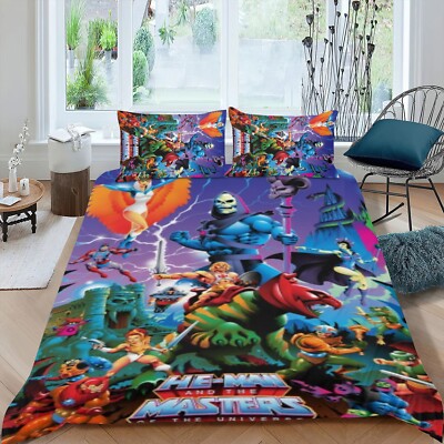 3Pcs Bedding Sets Duvet Cover Sets He-Man All Season for Kids Soft Lightweight