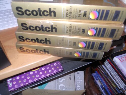 4 cámaras profesionales Scotch T-120 vintage de grado extra alto [VHS] para videocámara cinta VCR - Imagen 1 de 3