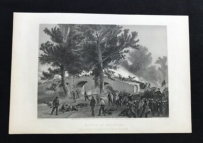 steel engraving Battle of Antietam Sharpsburg Lee Jackson Dunker Chu America 250