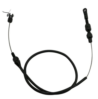 Universal 24'' Steel Braided Housing Throttle Cable Kit Tuned Port Black