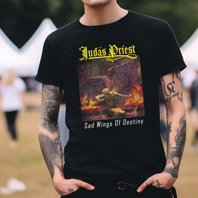 Judas Priest Sad Wings Of Destiny T Shirt Heavy Metal Band Tees