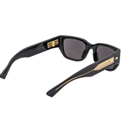 BOTTEGA VENETA 1400 BV1400S Intrecciato Black Bold Square Unisex