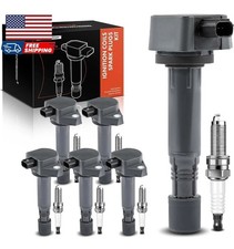 Set 6 Bobine Accensione Pack e Candele Iridio Compatibili con Honda Pilot
