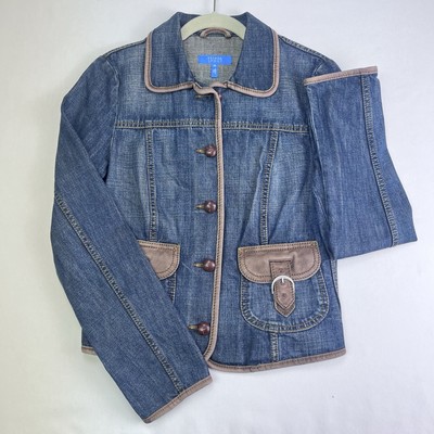 Escada Sport Women s Size 36 / XS Casual Stretch Brown / Blue Jean Denim Jacket