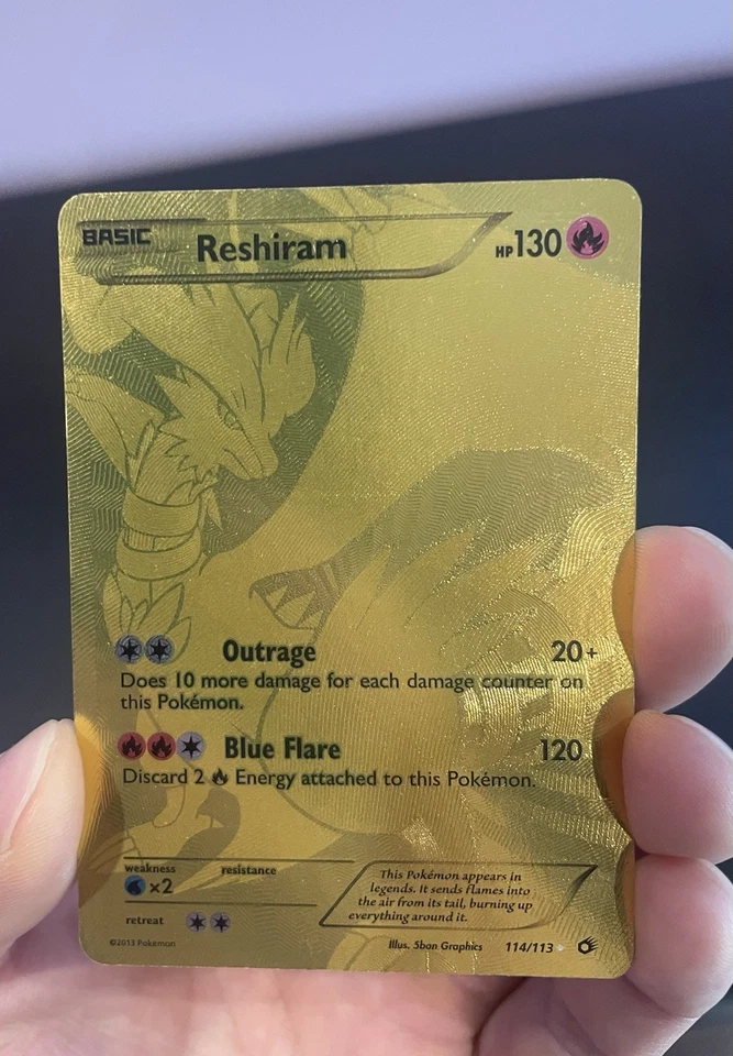Reshiram (114 Full Art Secret Rare) 114/113 Legendary Treasures Holo - Image 3 of 4
