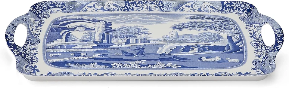 | Large Tray with Handle | Spode Blue Italian Design | Serving Platter | Dessert - Image 4 of 4