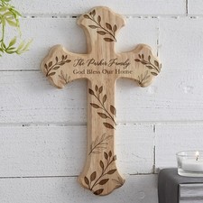 Personalized Wood Cross, Custom Christian Wall Art, Religious Home D cor