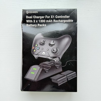 SEALED Esywen Dual Charger Xbox One Controller 2x1200mAh Rechargeable Battery Pa