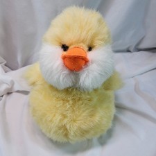 Russ Waddles the Duck 13" Plush Yellow Fluffy Stuffed Animal Easter Spring Toy