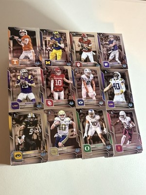 2025 Bowman University Chrome Football Base #1-200 - You Pick!