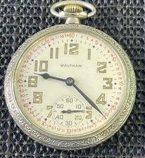 1945 Waltham Pocket Watch Gr 1617 Model 1908 OrnateDesign 17j 16s Runs