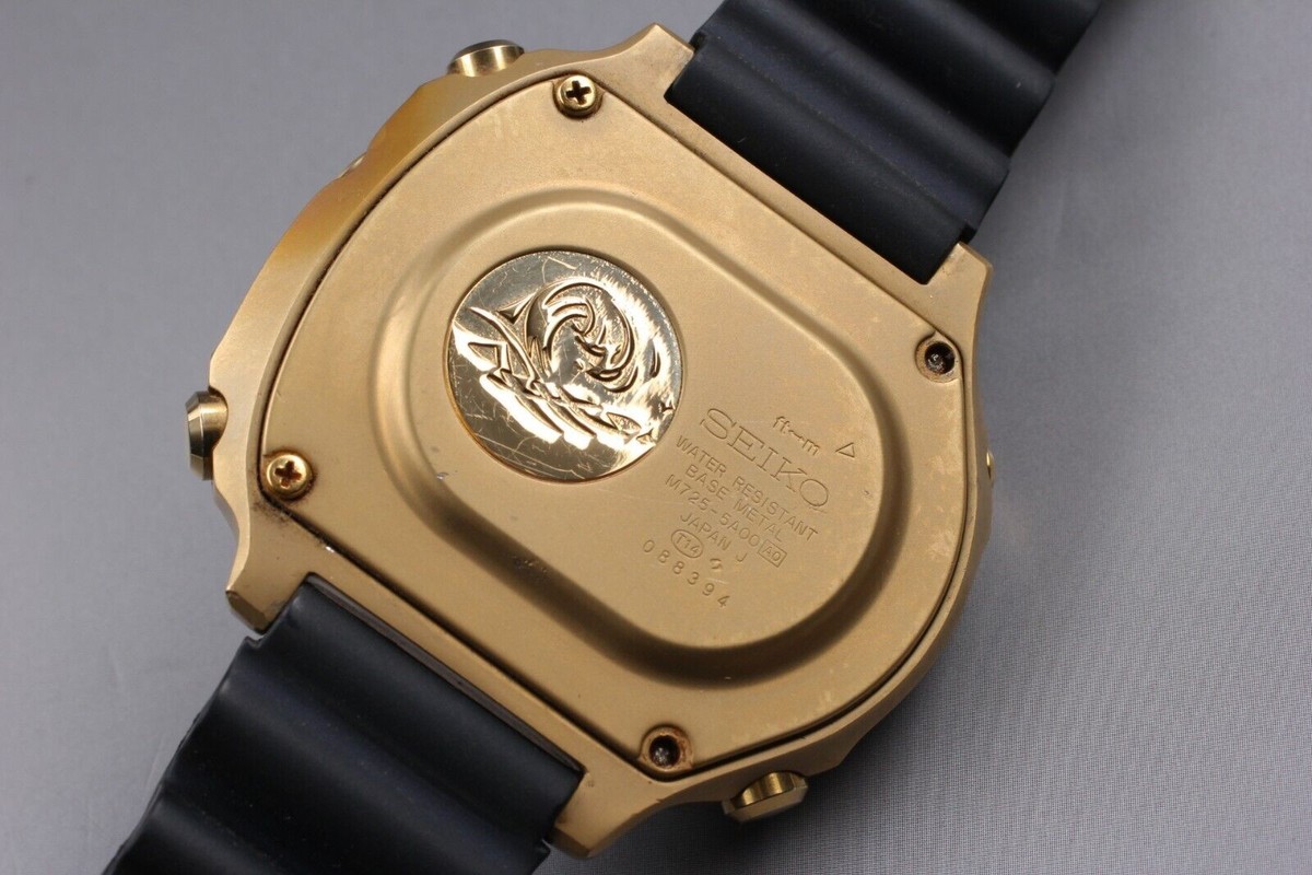 【希少】 SEIKO　M725-5A00　SCUBA NASTER　GOLD Seiko Scuba Master M725-5A00 Vintage Digital Black Gold