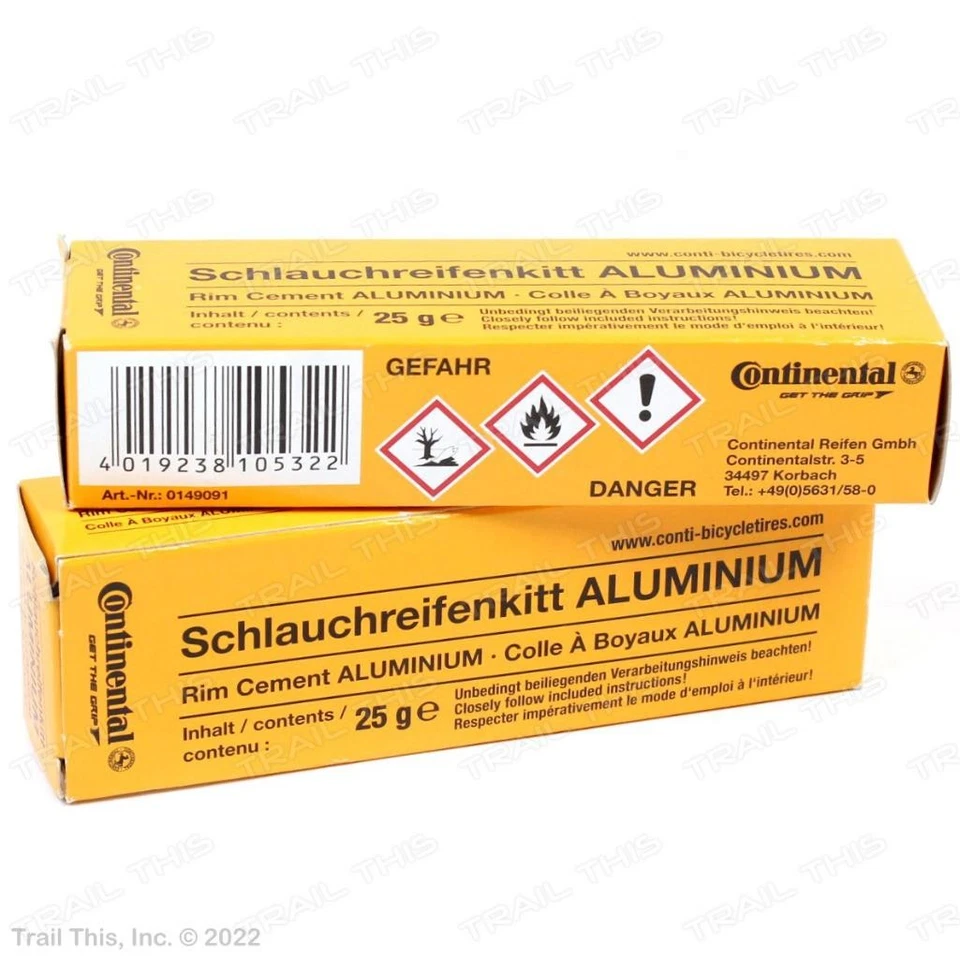 Pacote com 2 Continental aro de alumínio cimento 25g para cola tubular de pneu de roda de bicicleta - Imagem 3 de 3