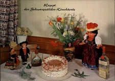 Black Forest Cake Rezept vintage postcard q648
