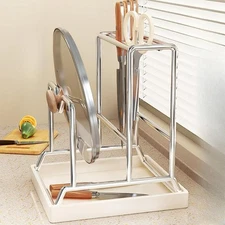 Cutting Board Organizer Metal Kitchen Cutlery Holder for Cutting Board Home