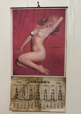 Antique 1955 Marilyn Monroe Nude Calendar Original Golden Dreams Rare!