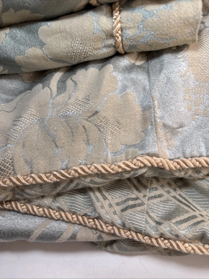 Funda nórdica tamaño queen con 2 fundas de almohada verde menta damasco Foto 3 de 4