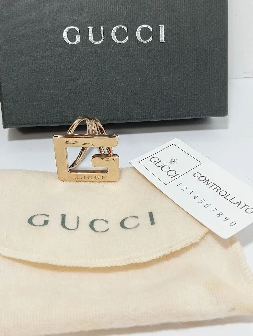 GUCCI G Logo Motif Écharpe Anneau Accessoire Élégant pour Homme et Femme